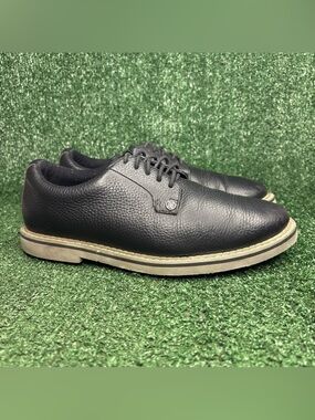 G/Fore G4 Gallivanter Golf Shoes Men's 8.5 Onyx Black Leather Lace Up